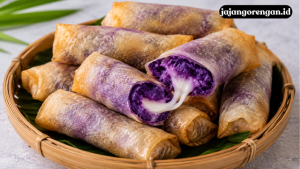 lumpia ubi ungu mozzarella